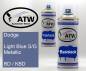 Preview: Dodge, Light Blue S/G Metallic, BD / KBD: 400ml Sprühdose + 400ml Klarlack - Set, von ATW Autoteile West.